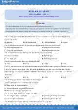 Đề số 3 - Đề kiểm tra học kì 1 - Sinh học 12
